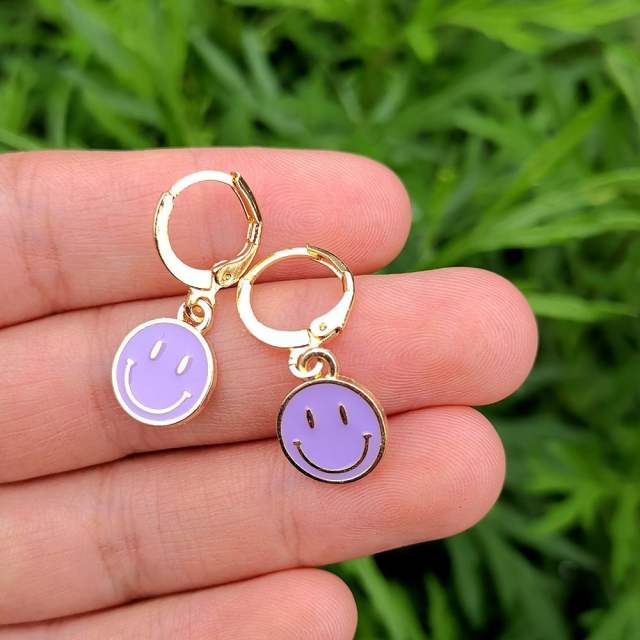 Smiley pendant earrings