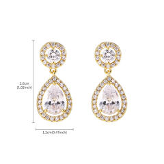 Cubic zircon drop earrings