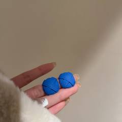S925 needl blue color series earrings