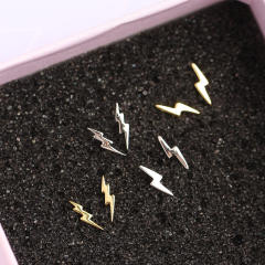 S925 lightning stud earrings