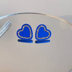 S925 needl blue color series earrings