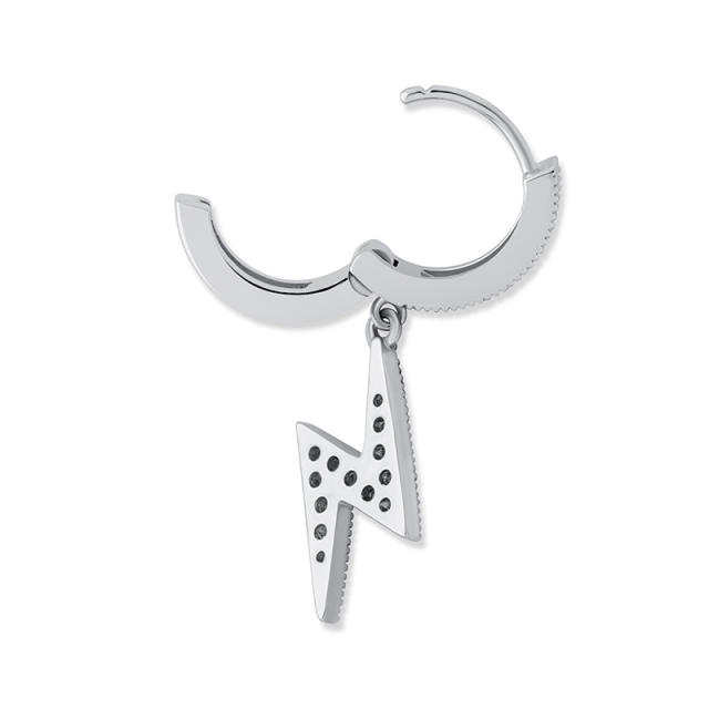 Hip hop zircon earrings