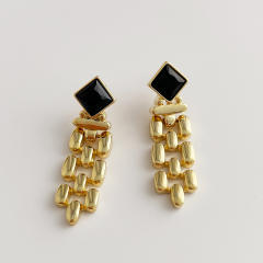 Fashion metal chain tassel earrings