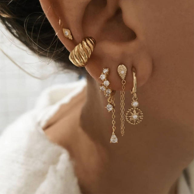 INS chain tassel classic earrings