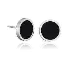 Titanium steel fashion black earrings