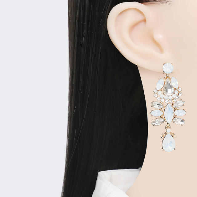 Creative glass crystal statement earrings