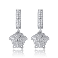 Hip hop zircon earrings