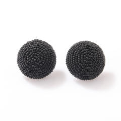 INS color seed beads semi circle ear studs