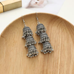 Vintage layer bell design jhumka earrings