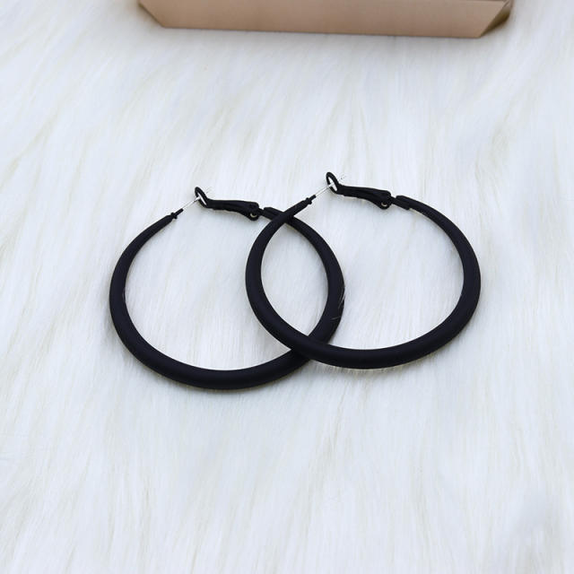 Tiktok hot sale black color series earrings