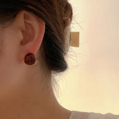 Japanese and Korean double-sided oil dripping metal ear cuff