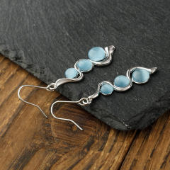Bohemian creative curve wave-shaped earrings