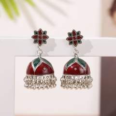 Color enamle jhumka earrings for women
