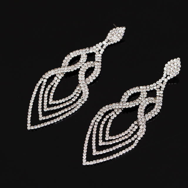 Rhinestone dangle earring for wedding
