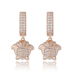 Hip hop zircon earrings