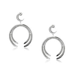 Hip hop zircon u-shaped earrings