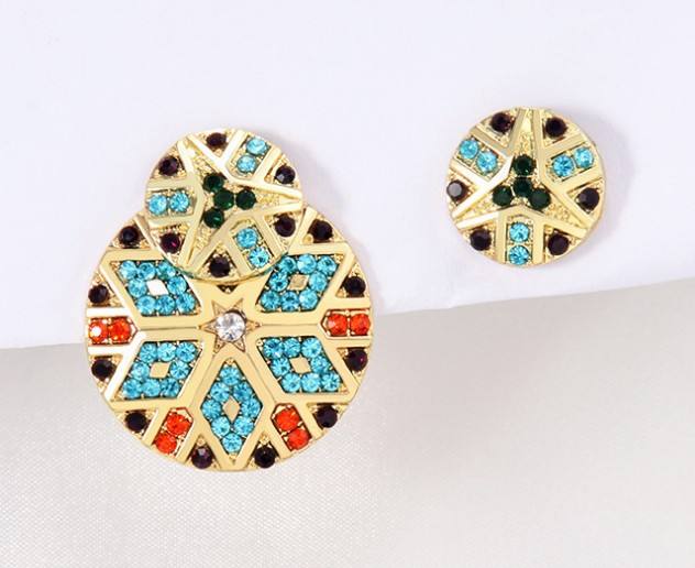 National style  asymmetric jacket earrings