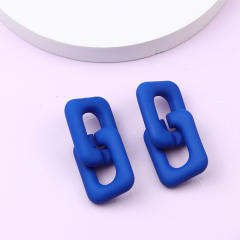 12 color classic acrylic chain earrings