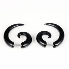 Fashion black snail unisex earrings