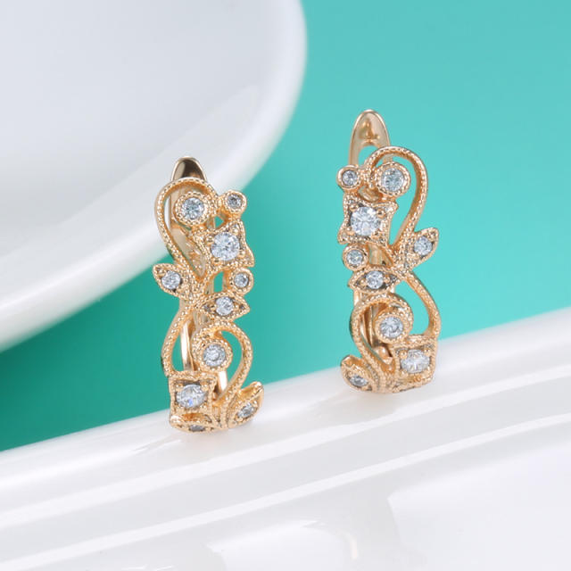 Fashion Diamond hollow earrings
