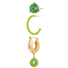 Cute fruit color seed beads earrings set 3pcs