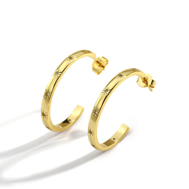 INS simple open hoop earrings