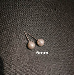 925 silver needle pearl earring