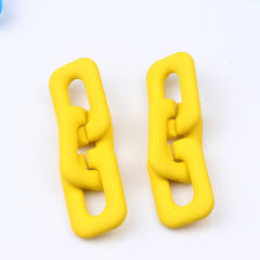 12 color classic acrylic chain earrings