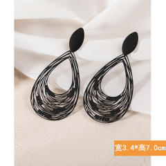Chinse trend hollow metal creative earrings for women
