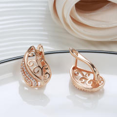 Korean style diamond hollow earrings