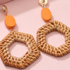 National design handmade woven dangle earrings