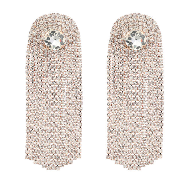Luxury chain tassel party earrings