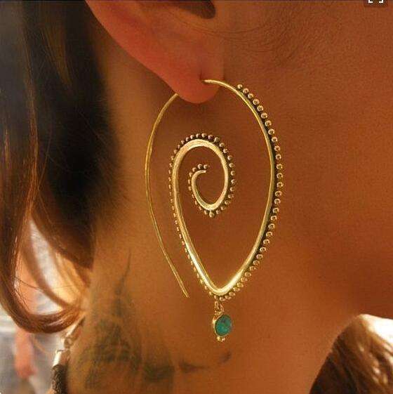 Creative spiral boho earrings