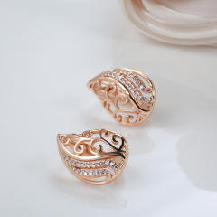 Korean style diamond hollow earrings