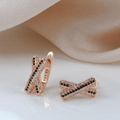 New Diamond X-shaped earrings
