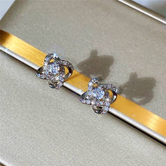Cubic zircon chic ear studs