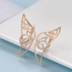 New Diamond hollow earrings