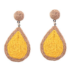 INS summer straw drop earrings