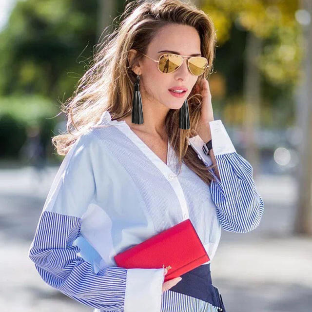 Boho rope tassel long earrings