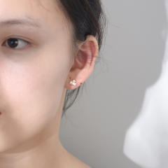 S925 sterling silver cubic zircon ear studs