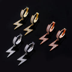 Hip hop zircon earrings