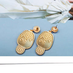 Creative yellow color ice cream dangle earrings