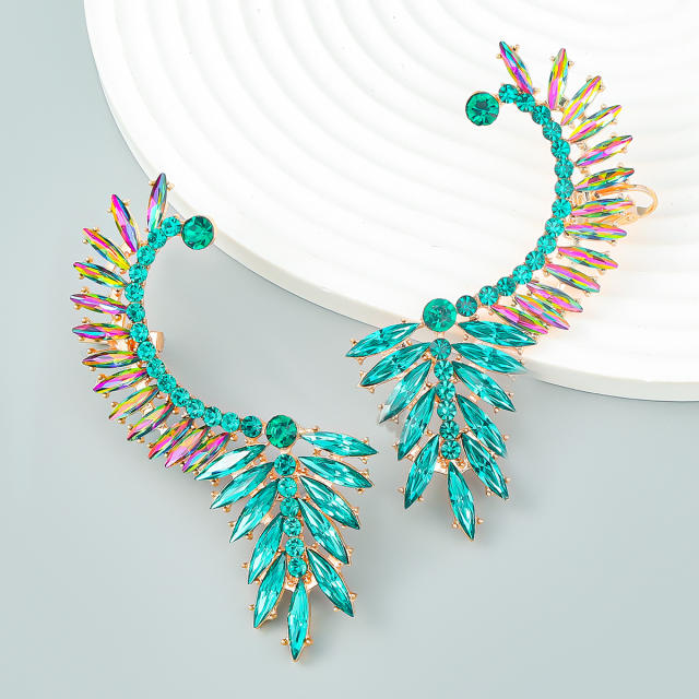 2022 luxury color glass crystal earrings