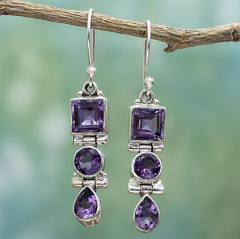 Amethyst statement earrings