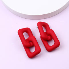 12 color classic acrylic chain earrings