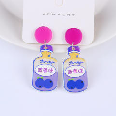 Cute cartoon drink bottle earrings