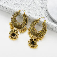 Vintage bell shape metal jhumka earrings for women
