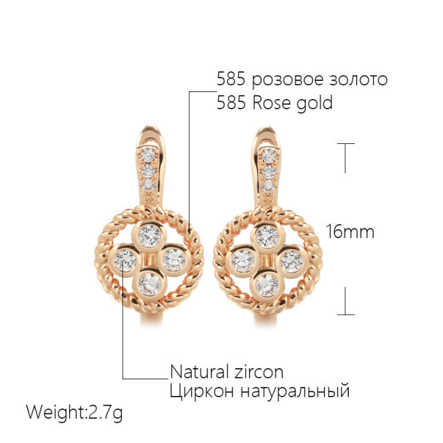 Korean style diamond hollow earrings