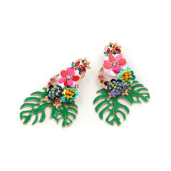 New Monstera summer dangle earrings