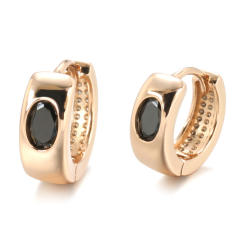 Fashion inlaid black zircon earrings